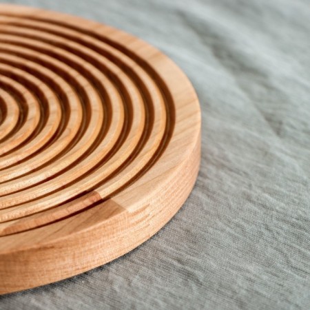 Defense board for feeding and serving ADELICA "Olympus", d = 20 × 1.8 cm, birch-4