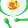 A set of children's dishes "Leopard", a plate on the suction cup 250ml, fork, spoon
