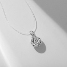The pendant's pendant is “happiness” on the fishing line, the color is white in silver, 30 cm