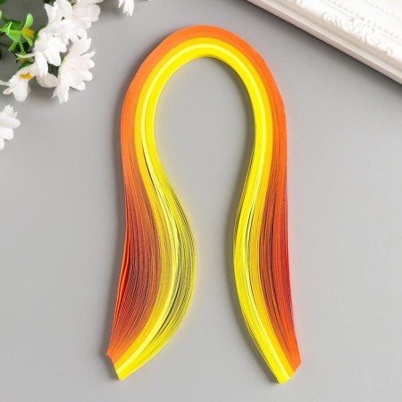 Strips for quilling 100 strips density 120 grams "yellow orange" width 0.5 cm length 39 cm 517733-3