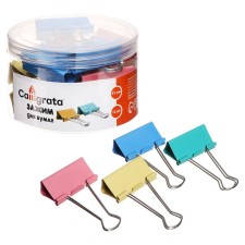 A set of paper clamps, 51 mm, colored, 4 colors, mix