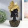 Souvenir Polystone Bust "African - a headdress from butterflies" Black with gold 13x10x28.5 cm