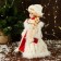 Snow Maiden "In a textured fur coat" 32 cm, white