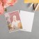 Congratulatory card on watercolor cardboard with embossing "You are perfect", 7.5x10.5cm