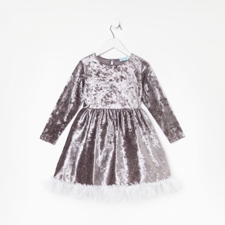 Платье для девочки нарядное KAFTAN «Куколка», цвет серый, рост 86-92, размер 28-5