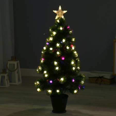 Fibrooptic Christmas tree "light" 90 cm d of the lower tier 50 cm 79 branches-2