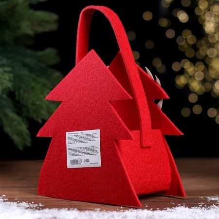 New Year's basket for decor "Deer" 16 × 10.5 × 19 cm-2