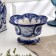Vase for jam, small, gzhel, porcelain, 7x12 cm