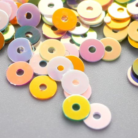 Sequins "flat. Brill of gold. Assorted shine" set 10 g D-4 mm-1