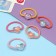 Hair elastic band "Certificces" (set 5 pcs) 3 cm, mix