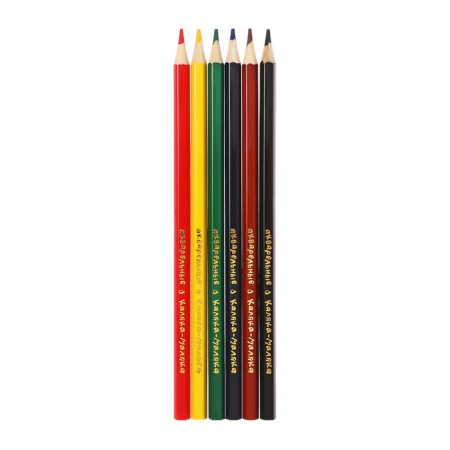Pencils Watercolor 6 colors "Kalyaka-Malyak", hexagonal-1