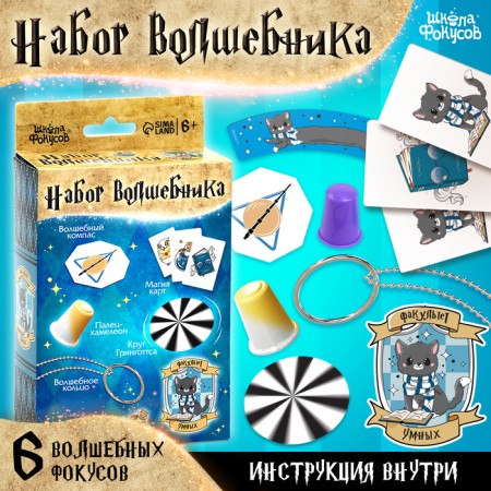 Set of wizard "Faculty of Smart" 6 pcs.