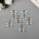 Decor for creativity plastic "Dragonfly with blue wings" 2.7x3.2 cm