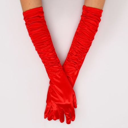 Carnival accessory - gloves with assembly, red color-1