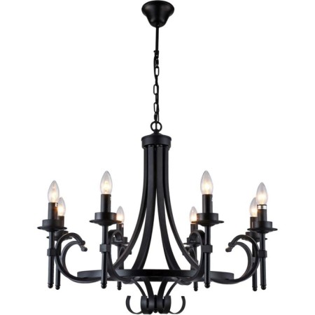 Suspended chandelier Montare 8xe14 40W, size 80x80x74-132 cm, black color black-1