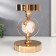 Summary Metal for 1 candle "White Marble Ball in the field" Gold 18.5x12x12 cm