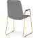 LANA Metal/velor, Golden/Gray chair 57x56x88 cm