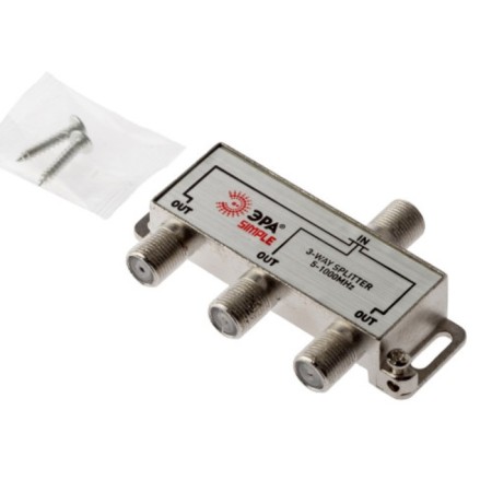 Divider TV era Simple 3 branches for F connector 5-1000 MHz