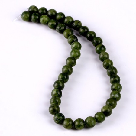 Beads made of natural stone "Green Jade" set 36 pcs., Size 1 pc. - 10 mm-1