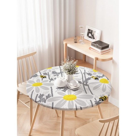 Tables on the table “Workers' bees”, round, oxford, elastic band, size 120x120 cm, diameter 75-100 cm-2