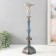 Summary Metal for 1 candle "Monica" aged blue-silver 11x11x46.5 cm