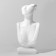 Bust for jewelry 9.5 × 4.5 × 20.5, hole in the ear, white color