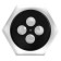Organizer stand for the office of 10 departments, Istanm "Maxi Desk", plastic, rotating, white