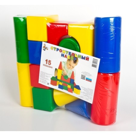 Set of cubes "Construction", 15 elements