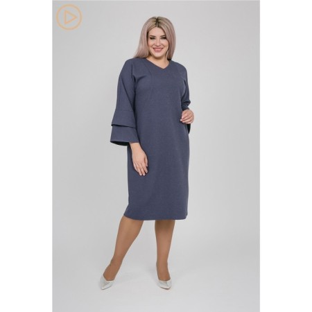Women's dress, size 54, blue color-2
