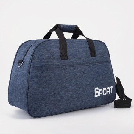 Sports bag with lightning, external pocket, long belt, blue color-1