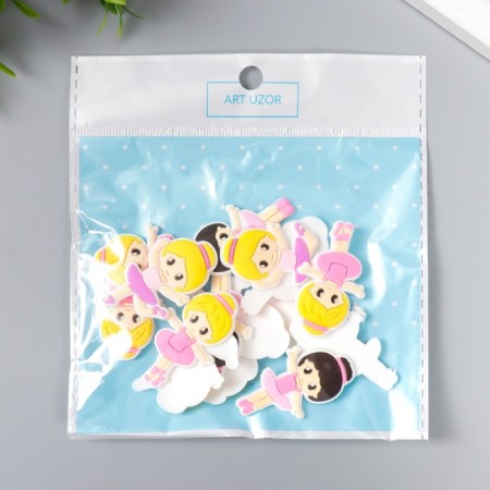 Decor for creativity Rubber "Ballerina" set of 15 pcs mix 4x2.5 cm-4