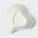 A set of ceramic saucers on the bamboo stand Bellatenero “Heart”, 4 objects: 125 ml, white color