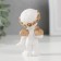 Polystone souvenir "Angel in a wreath with a rose" white with gold 6.7x3x4.2 cm