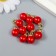 Decor for creativity Plastic "Red Pearl with loop" set 10 pcs 1x1.4 cm