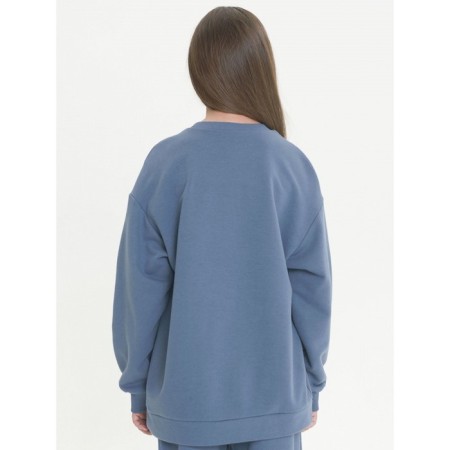 Sweatshirt for girls, height 128 cm, dark gray color-3