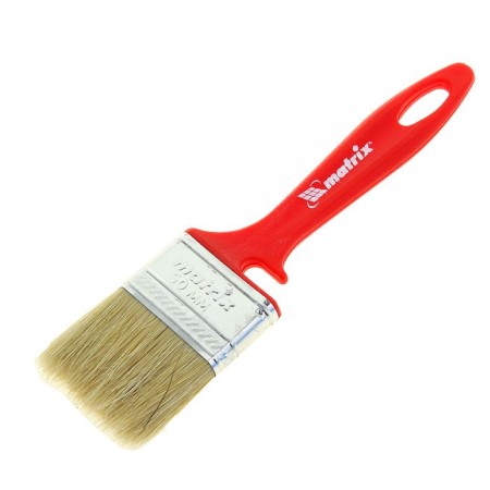 Matrix flat brush, for enamels, 50x12 mm, plastic handle, natural bristles
