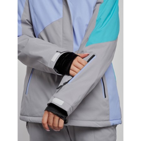 Ski jacket female winter, size 44, green color-5