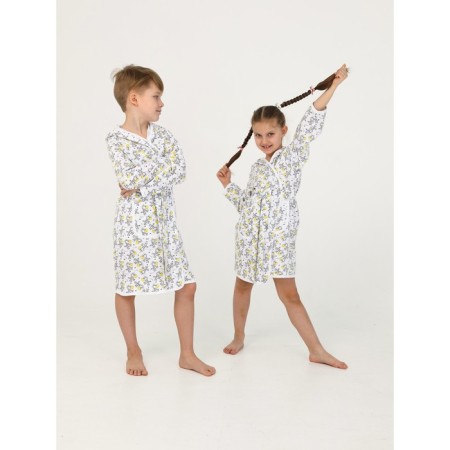 Children's robe with a hood, height 116 cm-9