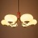 Savina chandelier 6he27 40W brown 72x72x60cm