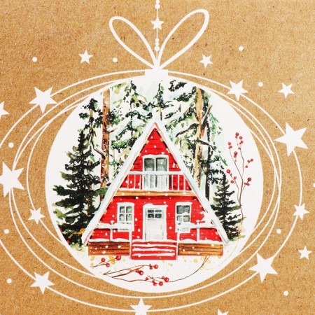 Folding box "Cozy New Year", 12 x 12 x 6.5 cm, New Year-4