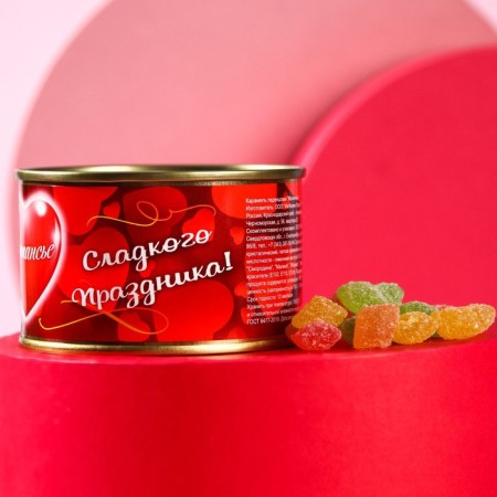 Monpensier in the heart, Caramel Lollice in a tin can, 140 g-1