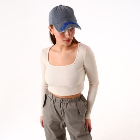 Women's cap Fabulous, jeans, rr 56-6
