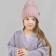 Hat for girls, size 54-56 cm, powder color