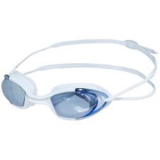 ATEMI N9102M swimming glasses, silicone, white/blue color