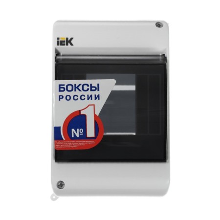 Boxing IEK KMPN 2/4, 4 modules, IP30, transparent cover, plastic-1