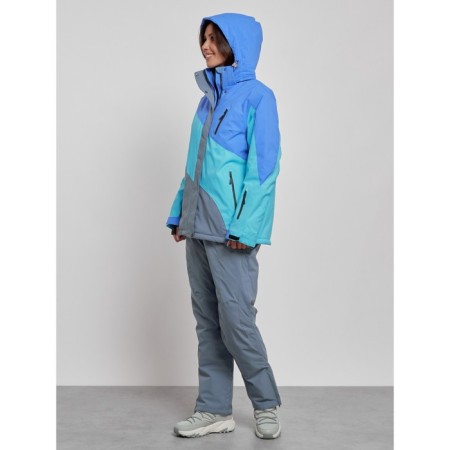 Ski costume female, size 58, blue color-5