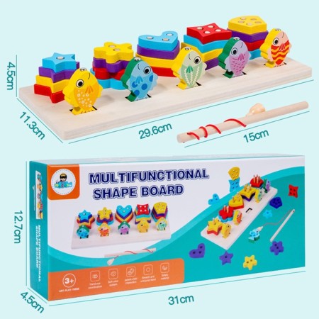 Wooden pyramid + fishing, 31 × 12.7 cm-7