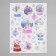 New Year sticker interior color "Snow Balls" 30x40 cm