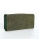 Women's wallet on the button, green color