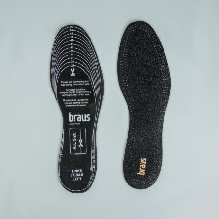 Insoles for shoes, antibacterial, universal, 35-46 size, pair, black color-2